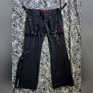 Tripp NYC black pants with removable chains size 1